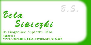 bela sipiczki business card